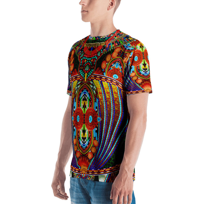 MAASAI-ENGAI Decorated Beads Devarshy Animal Print Men's Printed T-Shirt PF - 1073A