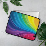 Rainbow Colors Printed Laptop Sleeve, Lightweight Neoprene Laptop Case, Devarshy, PF - 1057