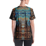 Blue Decorated Devarshy Jersey Printed Women's T-Shirt PF - 1103A