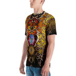 Baroque Yellow Unisex T-Shirt Crew Neck Tees Casual T-Shirt For Men and Women, PF - 1053C