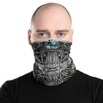 Mechanical Cyberpunk Printed Neck Gaiter, Fabric Face Mask, PF - 11365