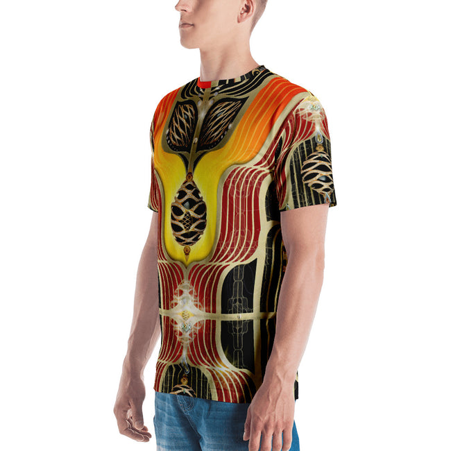LA FUTURISMO Orange Futuristic Design Devarshy Printed Men's T-Shirt PF - 1002A