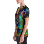 Decorative Pearls Printed Women's T-Shirt, PF - 002