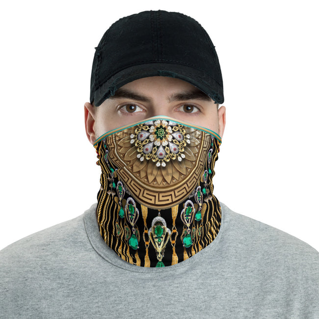 Luxury Decorative Jewels Neck Gaiter, Washable Face Mask For Protection And Social Safety, PF - 11190