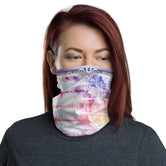 Shibori Paisley Print Neck Gaiter, Blue Shibori Face Mask/ Neck Tube - 11334