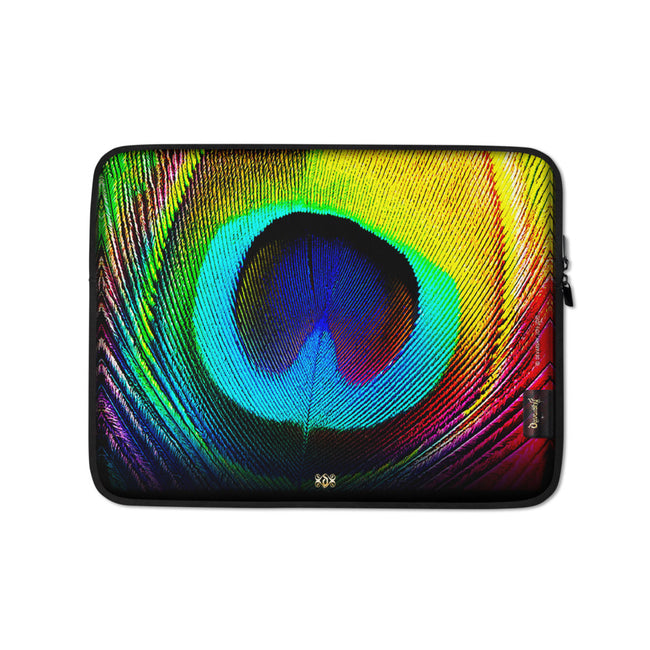 Beautiful Peacock Laptop Sleeve, Colorful  Feather Pouch, Lightweight Laptop Bag, Best Selling IPad Case PF - 1001