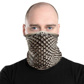 Metal Spikes Fetish Neck Gaiter, Washable Face Mask For Protection, Cloth Face Cover/Neck Tube, PF - 11266