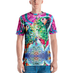 PHOENIXOLOGY Pink Decorated Birds Devarshy Printed Men's T-Shirt PF - 1022B