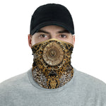 Golden Shield Printed Neck Gaiter, Animal Print Face Mask, Headband, Face Cover, Unisex Neck Tube, PF - 11152