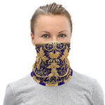 Gold Embroidery from INDIA Printed Neck Gaiter, Fabric Face Mask, PF - 11363