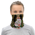 Baroque Decorative Floral Neck Gaiter, Floral Face Mask, Cloth Face Cover/Neck Tube, PF - 11239