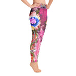 Devarshy Let Love Prevail Pink Florals Printed Spandex Fitness YOGA Leggings PF - LLP02