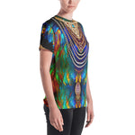 Decorative Pearls Printed Women's T-Shirt, PF - 002