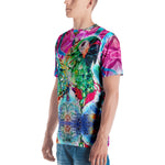 PHOENIXOLOGY Pink Decorated Birds Devarshy Printed Men's T-Shirt PF - 1022B