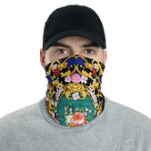 European Baroque Floral Neck Gaiter, Reusable Face Mask For Protection, Fabric Face Cover/Neck Tube, PF - 11174