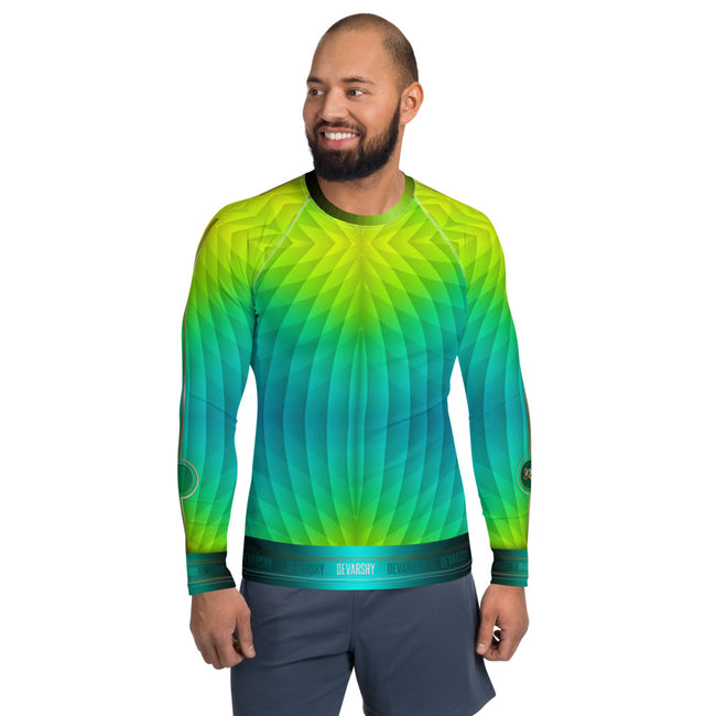 Green Neon Colors Unisex Rash Guard, Full Sleeve T-Shirt For Men and Women, PF - 11196B