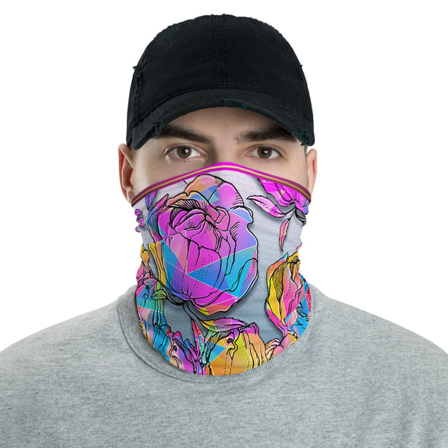 Where Roses Bleed to Oblivion, Printed Neck Gaiter, Floral Face Mask, PF - 11158