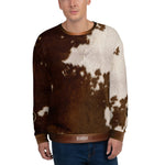 Jersey Cow Print UNISEX Sweatshirt For Winter Wear, PF - 11222