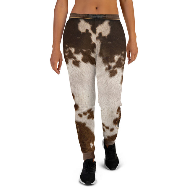 Cow Print Unisex Sweatpants, Animal Print Joggers for Men and Women, PF - 11222