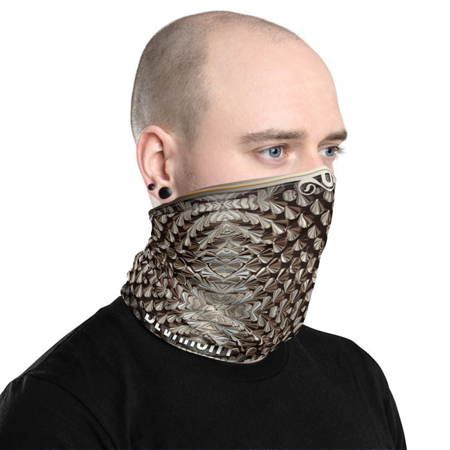 Metal Spikes Fetish Neck Gaiter, Washable Face Mask For Protection, Cloth Face Cover/Neck Tube, PF - 11266