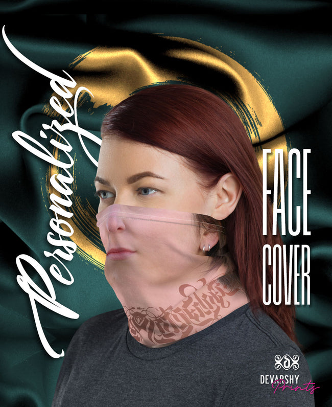 PRINT YOUR FACE Neck Gaiter With Your Face And Name, Face Mask, Personalized Orders Accepted