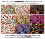 Sea Of Fish Upholstery Fabric 3meters, 9 Designs, 13 Fabric Options. Fish Print Fabric By the Yard | 049