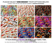 Sea Of Fish Upholstery Fabric 3meters, 9 Designs, 13 Fabric Options. Fish Print Fabric By the Yard | 049