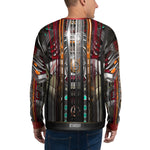Red Futuristic Alien Robot Unisex Sweatshirt For Winter, PF - 90006B