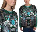 Futuristic Alien Robot UNISEX Sweatshirt for Winter Wear, PF - 90006