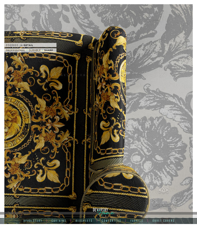 Baroque Lions Upholstery Fabric 3meters 9 Golden Designs & 12 Furnishing Fabrics Golden Lion Fabric By the Yard | D20332