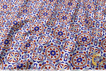 Tiles Pattern Apparel Fabric 3Meters+, 9 Designs | 8 Fabrics Option | Moroccan Fabric By the Yard | 035