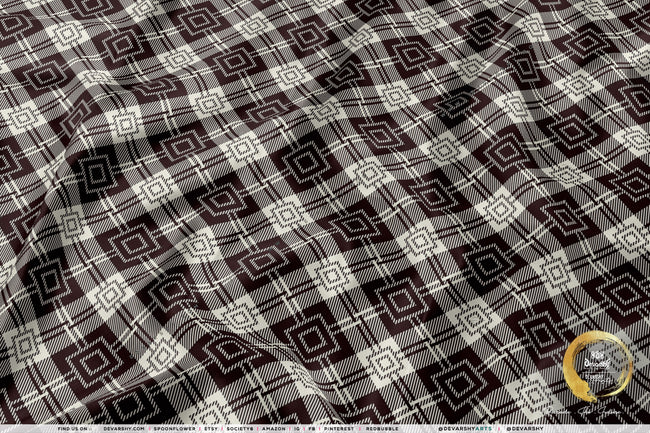 Shepard's Plaid Apparel Fabric 3Meters+, 6 Designs | 8 Fabrics Option | Check Fabric By the Yard | 038