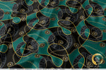 Ornamental Chains Apparel Fabric 3Meters+, 6 Designs | 8 Fabrics Option | Baroque Fabric By the Yard | 041