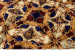 Golden Swirls Apparel Fabric 3Meters+, 6 Designs | 8 Fabrics Option | Baroque Fabric By the Yard | 043
