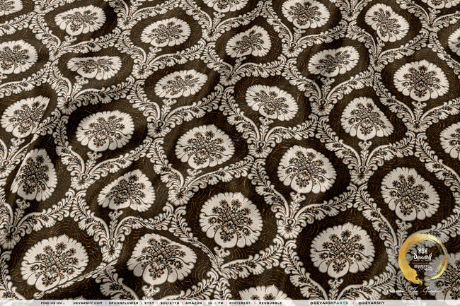 DamasQus Apparel Fabric 3Meters+, 9 Designs | 8 Fabric Options | Damask Fabric By the Yard | 075