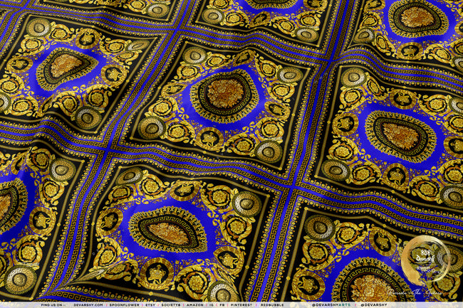 Gold Medallion Apparel Fabric 3Meters+, 9 Designs | 8 Fabrics Option | Fabric By the Yard | 030