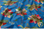 Poinsettia Floral Apparel Fabric 3Meters+, 9 Designs | 8 Fabrics Option | Fabric By the Yard | 070