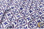 Tiles Print Apparel Fabric 3Meters+, 9 Designs | 8 Fabrics Option | Moroccan Fabric By the Yard | 035