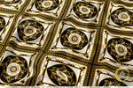 Golden Squares Upholstery Fabric 3meters 6 Designs & 12 Furnishing Fabrics Golden Baroque Fabric By the Yard | 039