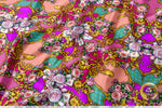 Vintage Floral Print Apparel Fabric 3Meters+, 6 Designs | 8 Fabrics Option | Baroque Fabric By the Yard | 044