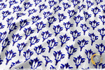 Indigo Block Print Apparel Fabric 3Meters+, 9 Designs | 8 Fabrics Option | Fabric By the Yard | 034