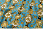 Decorative Circles Apparel Fabric 3Meters+, 9 Designs | 8 Fabrics Option | Fabric By the Yard | 031